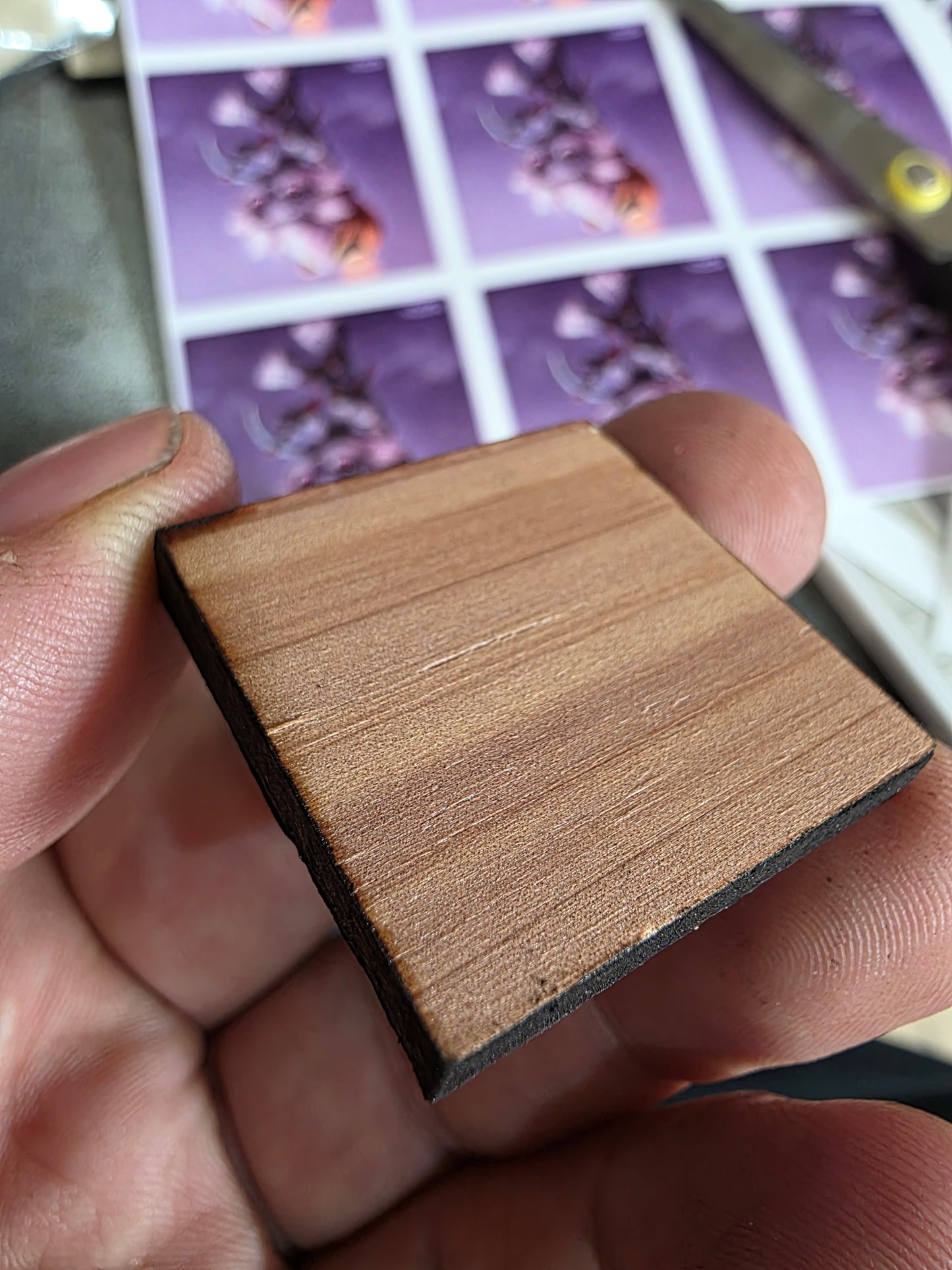 Square Acrylic Stands 1.2" 1/4" thick (Perky Box Size) Cedar