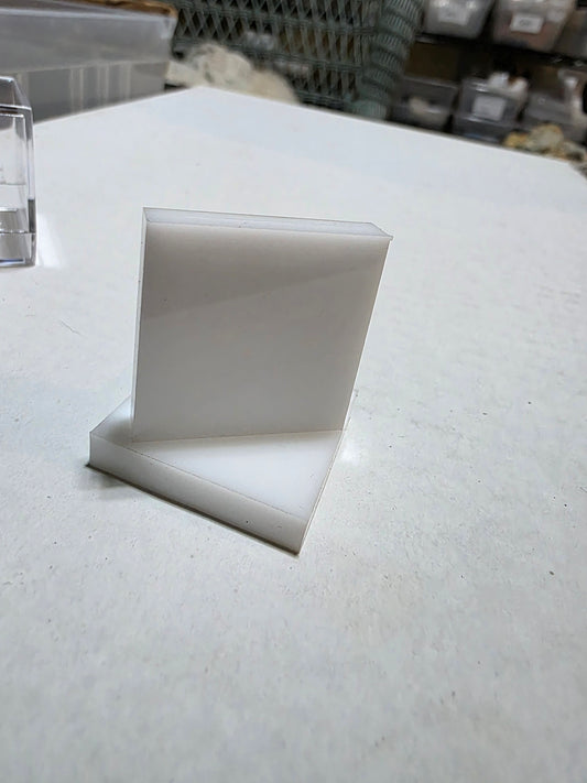 Square Acrylic Stands 1.2" 1/4" thick (Perky Box Size) White Gloss