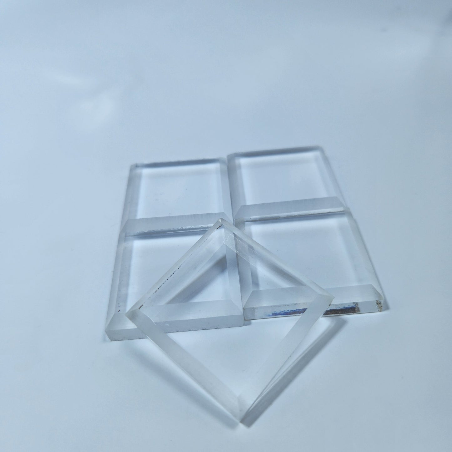 Bevelled Square Acrylic Stands 1.4" 1/4" thick